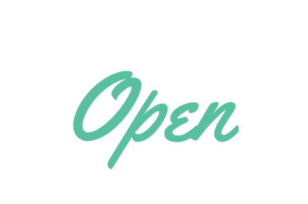 We're open graphic